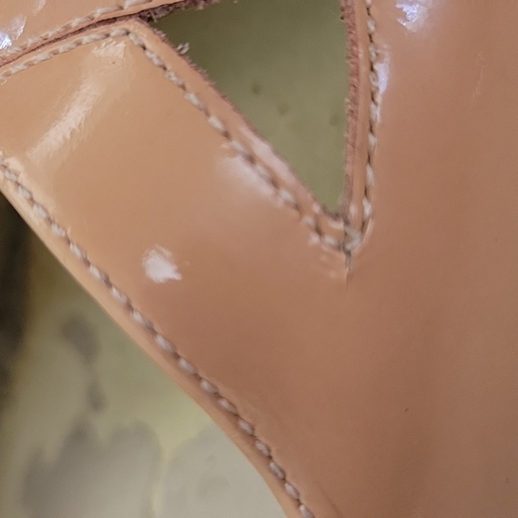 VTG! ANNE KLEIN PATENT LEATHER FLATS, PINK SIZE 10 - Picture 6 of 9